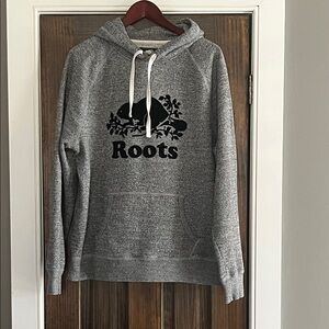 Roots Gray Hoodie with Black Logo
